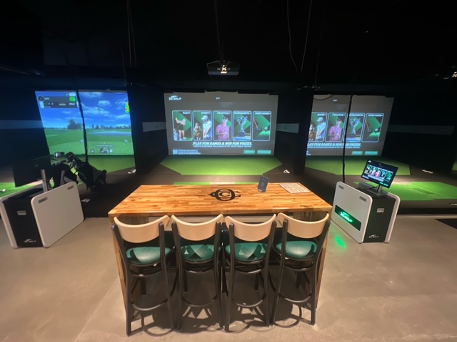 Butcher Block X Golf Sim Table