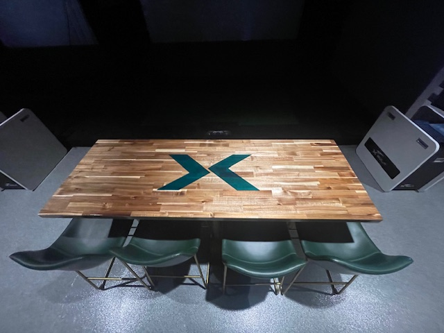 X Golf Corporate Logo Table